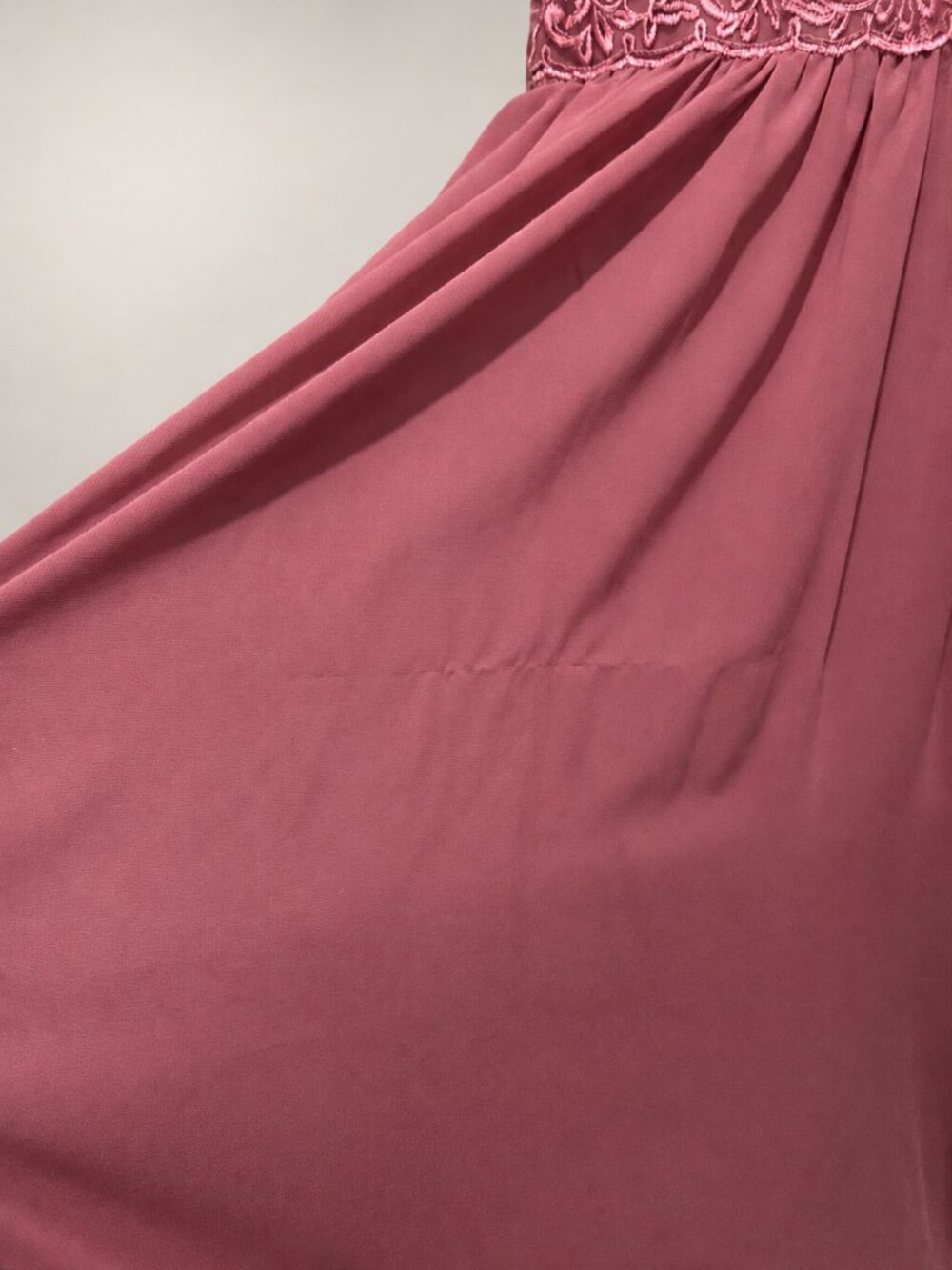 Mori Lee Madeline Gardner 21656 Dusty Rose Chiffon Bridesmaid Dress Size 10 READ - Picture 7 of 10